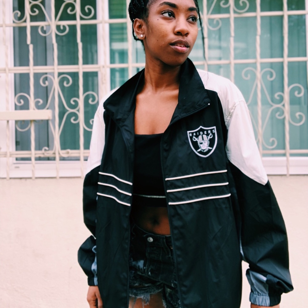 #Vintage Oakland #Raiders Windbreaker
